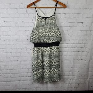 Trixxi Dress Spaghetti straps Ivory and Bl…